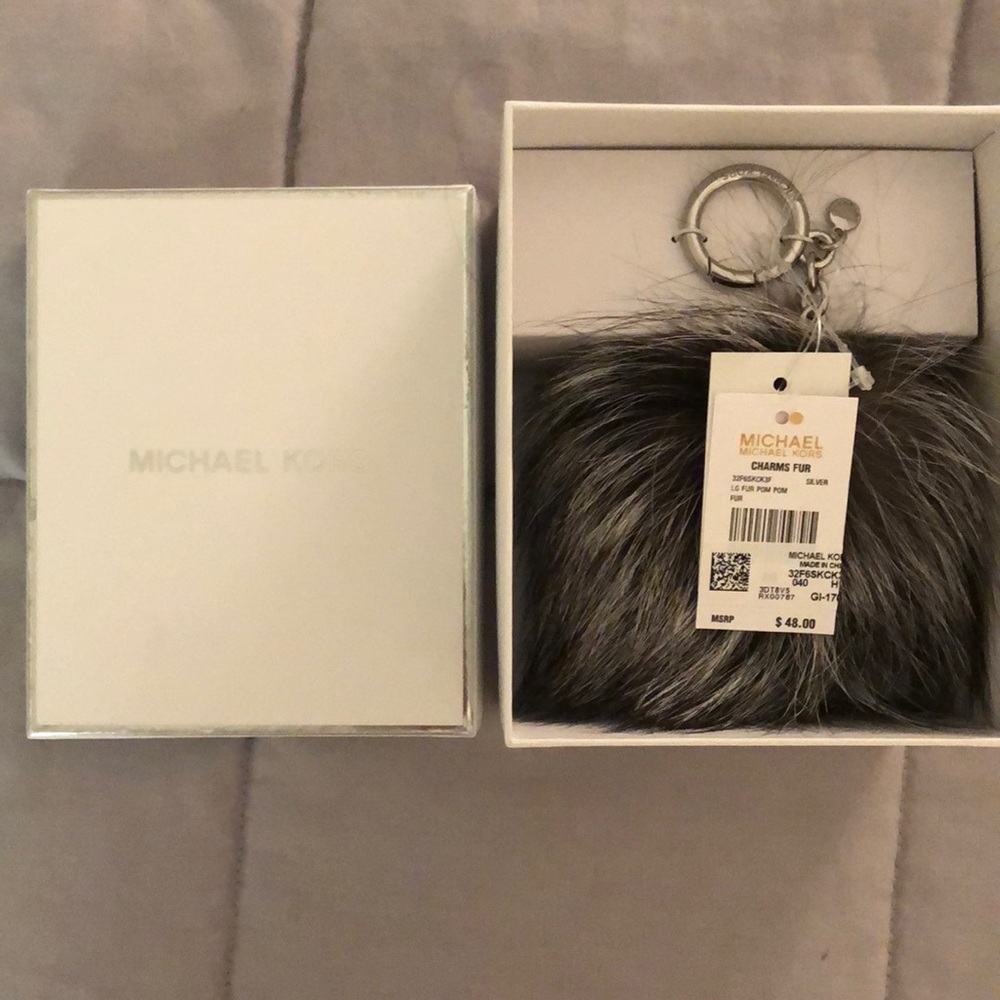 Michael Kors Fur Pom Pom Charm